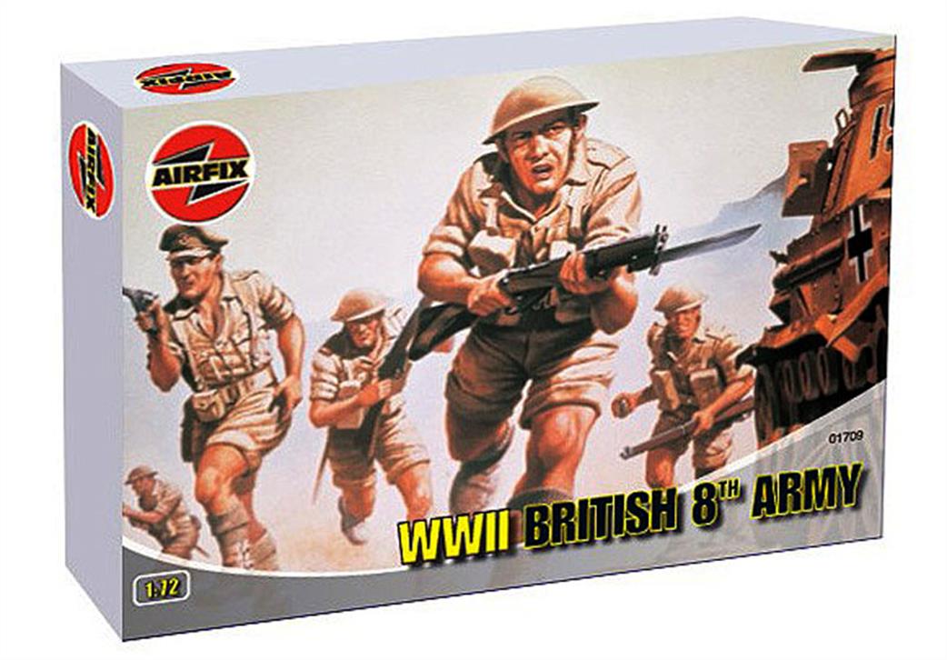 Airfix 1/72 01709 British 8th Army in North Africa WW2 Unpainted plastic Figures