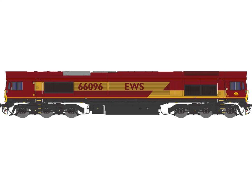 Dapol N 2D-066-002 EWS 66096 Class 66 Diesel Locomotive EWS Maroon & Gold