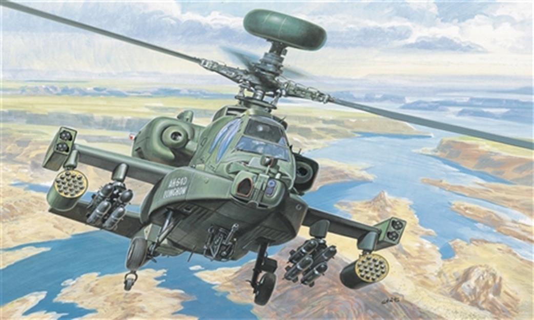 Italeri 1/72 080 AH64-D Longbow Apache Helicopter Kit