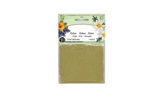 Fine golden yellow pollen scatter. Ideal for adding to green fields to replicate wild and meadow flowers.Use Gold for Sunflowers, Yarrow and more! 1.8 in3 (29.4 cm3)