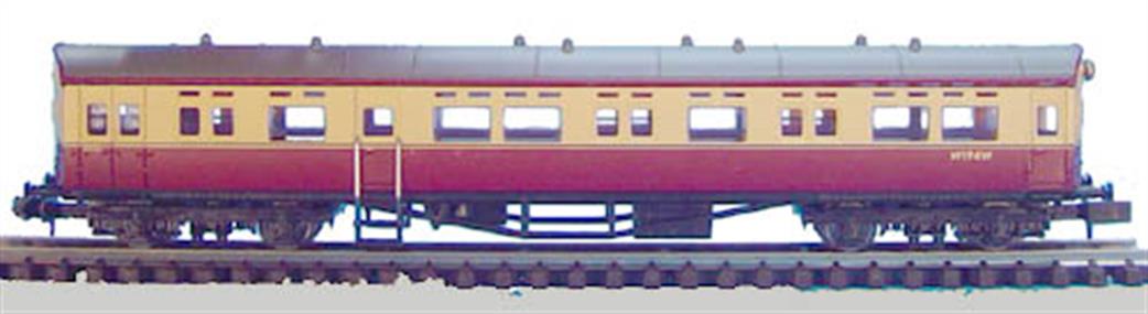 Dapol N 2P-004-018 BR ex-GWR Autocoach W193W Crimson & Cream No Insignia