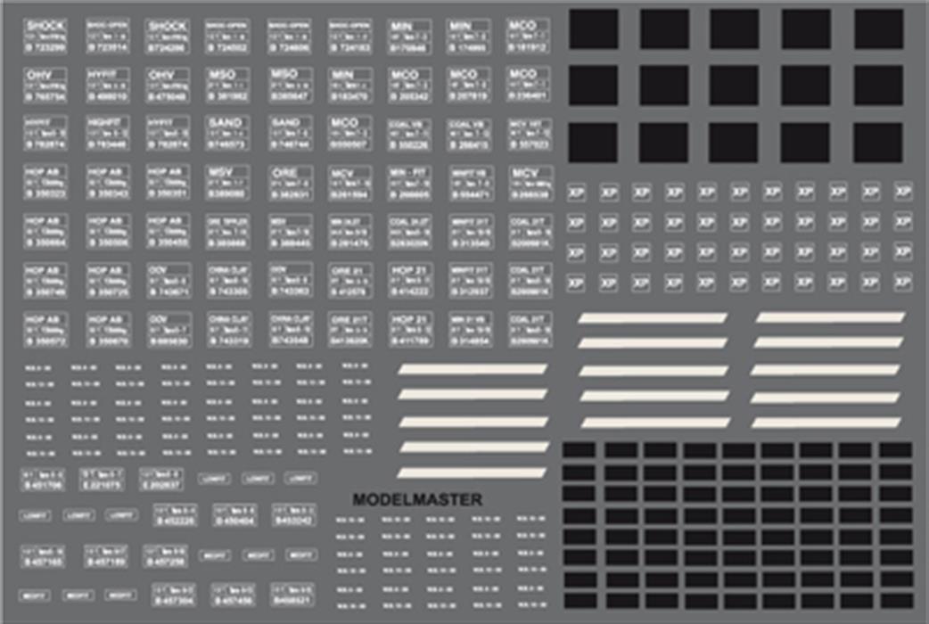 Modelmaster Decals OO BR401 British Rail Wagon Lettering Open, Hopper & Bolster Wagons 1965-1990