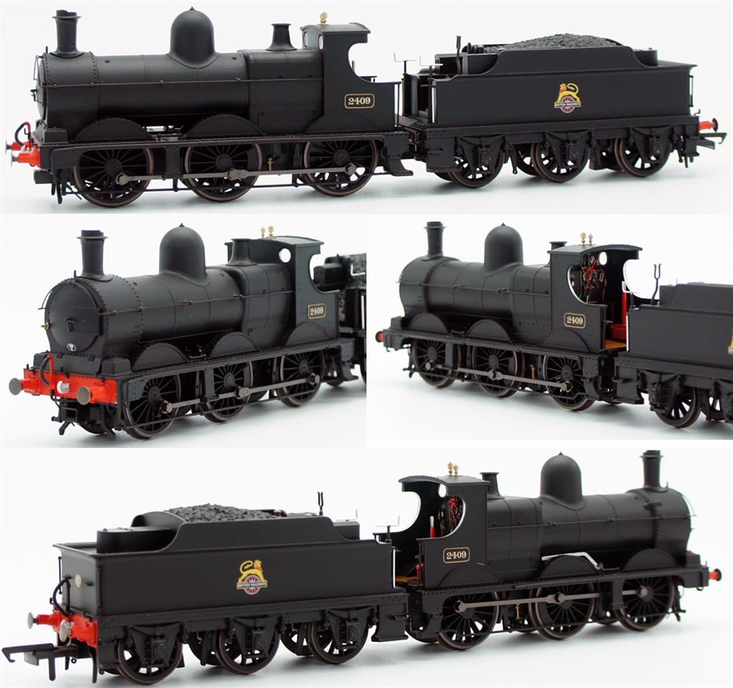 Oxford Rail OO OR76DG002XS  BR 2409 GWR 2301 Class Dean Goods 0-6-0 Black Early Emblem DCC & Sound