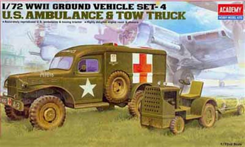 Academy 13403 WWII U.S. Ambulance & Tow Truck 1/72