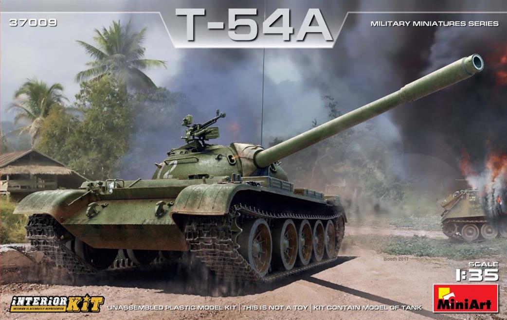 MiniArt 1/35 37009 T54-A Russian MBT Plastic Kit With Interior