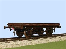 Slaters Plastikard 7069  O Gauge BR Lowfit Wagon Dia1/002Supplied with metal wheels, 3 link couplings and sprung buffers