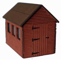 A&nbsp;laser cut kit for a wood garden shed with plank lines pre-marked into the pieces.The kit conatins a small number of wood parts which can be assembled quickly and completed with the acrylic window glazing sheet supplied. Complete the model&nbsp;by painting or using wood stain.