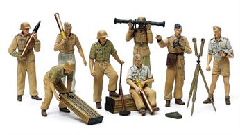 Tamiya 35343 1/35 Scale German Africa Luftwaffe Artillery CrewGlue and paints are required to assemble and complete the model (not included)