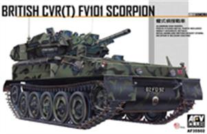 AFV AF35S02 1/35 Scale British CVR(T) FV101 Scorpion TankThe kit includes photo etched parts and a metal gun barrel. Decals and full instructions are included.Glue and paints are required