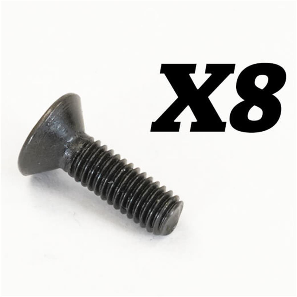 FTX  FTX10194 Flat Head Contersunk M3 x 10mm Cross Head Screw Pk 8