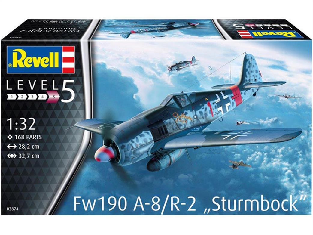 Revell 1/32 03874 Focke Wulf FW190 A-8 Sturmbock WW2 Fighter Kit