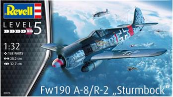 Revell 03874 1/32 Focke Wulf FW190 A-8 Sturmbock WW2 Fighter Kit