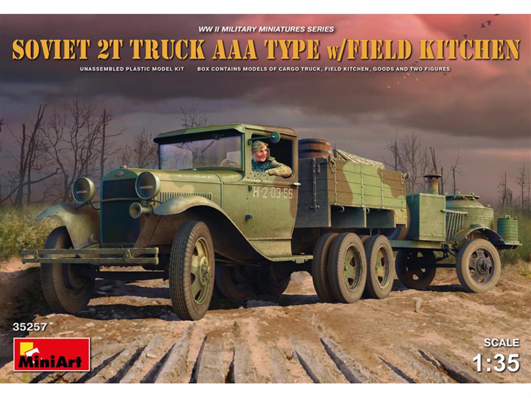 MiniArt 1/35 35257 Soviet 2T Truck AAA Type w/ Field Kitchen
