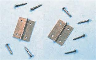 a pack of 4 25mm Brass Hinges with Pins