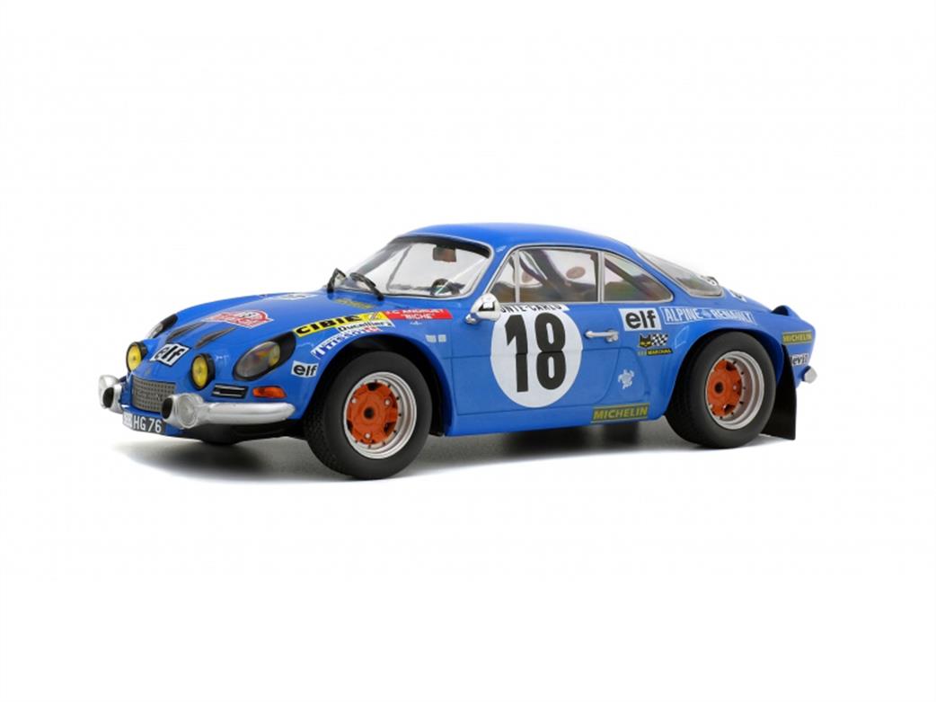 Solido 1/18 S1800808 Renault Alpine A110 No18 Rallye Monte Carlo