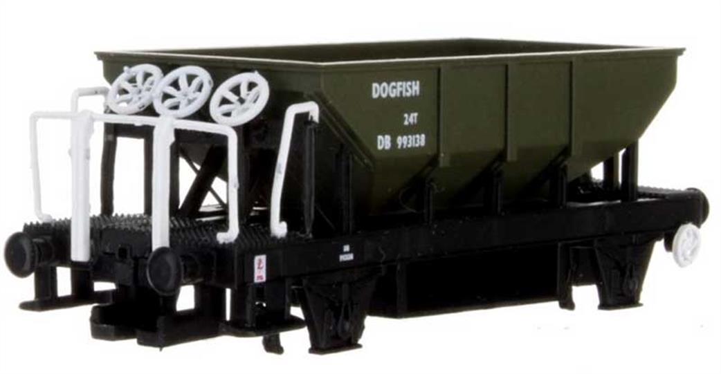 Dapol N 2F-041-001 BR Dogfish Ballast Hopper Wagon DB993138 Olive Green