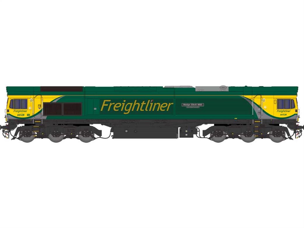 Dapol N 2D-066-004S Freightliner 665328 Madge Elliot MBE - Borders Railway Opening 2015 Class 66 Freightliner Powerhaul Livery DCC Sound