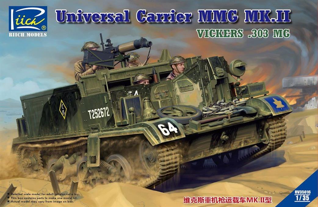Riich Models 1/35 RV35016 British Universal Carrier MK II With Vickers .303 Kit