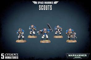This box set contains five multi-part plastic Space Marine Scouts, and includes a host of additional parts enabling you to make: a Sergeant with a variety of weapon and wargear options, four Scouts armed with either bolt pistols and close combat weapons or shotguns. Models are supplied with 25mm round bases.