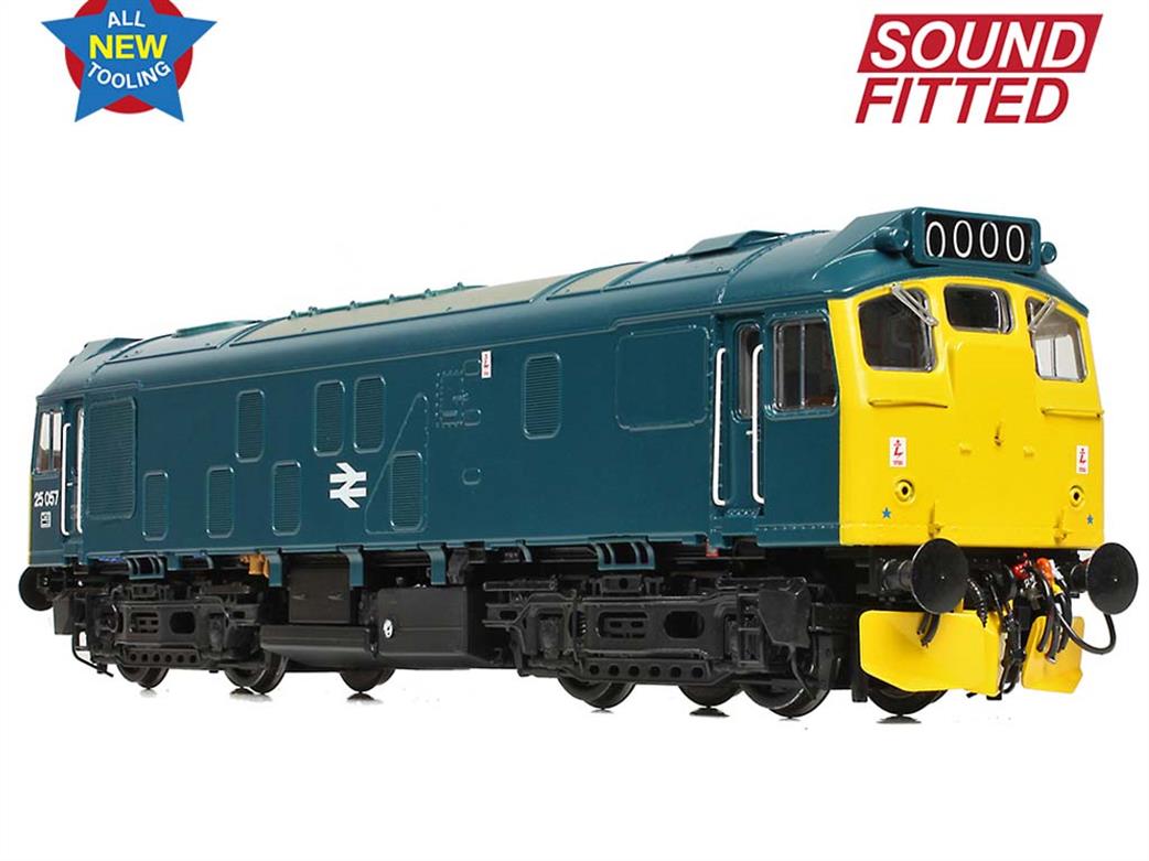 Bachmann OO 32-340SF BR 25057 Class 25/1 Diesel Locomotive BR Blue Weathered DCC Sound