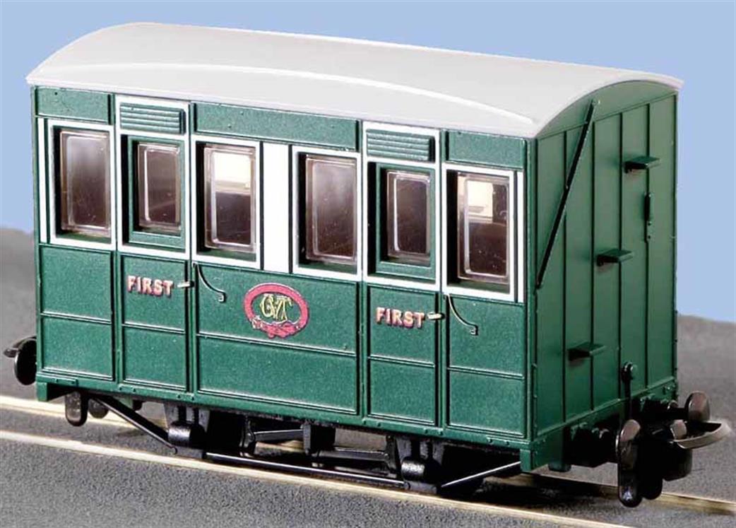 Peco GR-505 Glyn Valley Railway Type Enclosed Coach with Side Buffers OO9