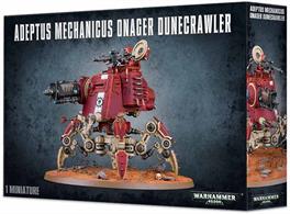 Included with this 119-component multi-part plastic kit, making one Onager Dunecrawler, is a small Adeptus Mechanicus transfer sheet and a 130mm round base.
