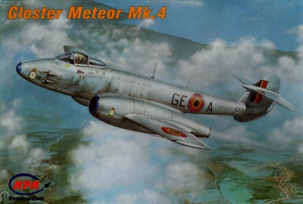 Mpm 1/72 72558 Meteor Mk-4 Jet Fighter Belgian Air Force Plastic Kit