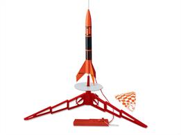 Owning the Alpha III means joining the hundreds of thousands of people who had their start in model rockets with this classic. The Estes Alpha III was the very first rocket in the E2X (Easy to Assemble) series. The E2X series was designed with beginners in mind. With all pre-coloured rocket parts and easily applied self-adhesive decals, you're ready for lift-off in minutes. To assemble the rocket, nothing more than a little glue is required.