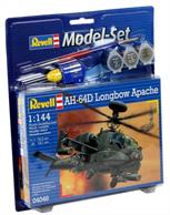 Revell 1/144 AH-64D Longbow Apache Model Set 64046Length 105mm Number of Parts 79 Rotor Diameter 101mmComes with glue and paints to assemble and complete the model.