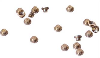 Pack of brass bearing cups for N gauge pin-point axles.Brass bearing cups can contribute to better and freer running axles. Ideal for use with kit-built wagons not already supplied with Peco chassis or as an upgrade (NB existing bearing cone will need to be drilled out to to fir the OD of the brass cup insert)