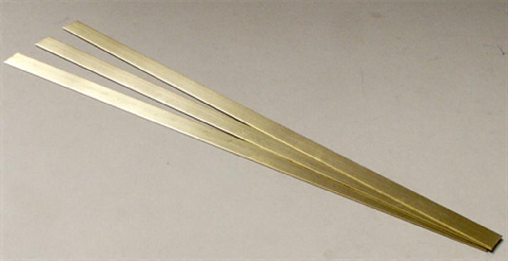 Albion Alloys  BS3 Brass Strip 1in x 0.016in Pack of 3