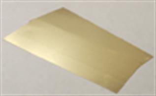 0.005in/5 thou. (0.12mm) thick brass sheet measuring 4inÂ&nbsp;x 10in / 101mm x 254mm. Pack of 2 sheets.