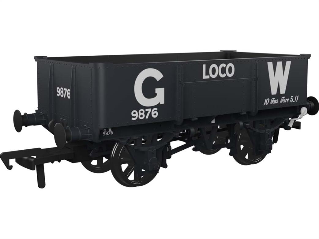 Rapido Trains OO 977001 GWR 9876 Diagram N19 10-ton Loco Coal Wagon Large Lettering Pre-Grouping