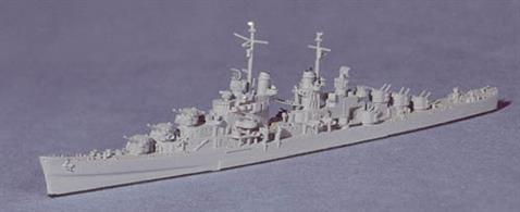 A 1/1250 scale metal model of USS Atlanta in 1942 by Navis Neptun 1341.