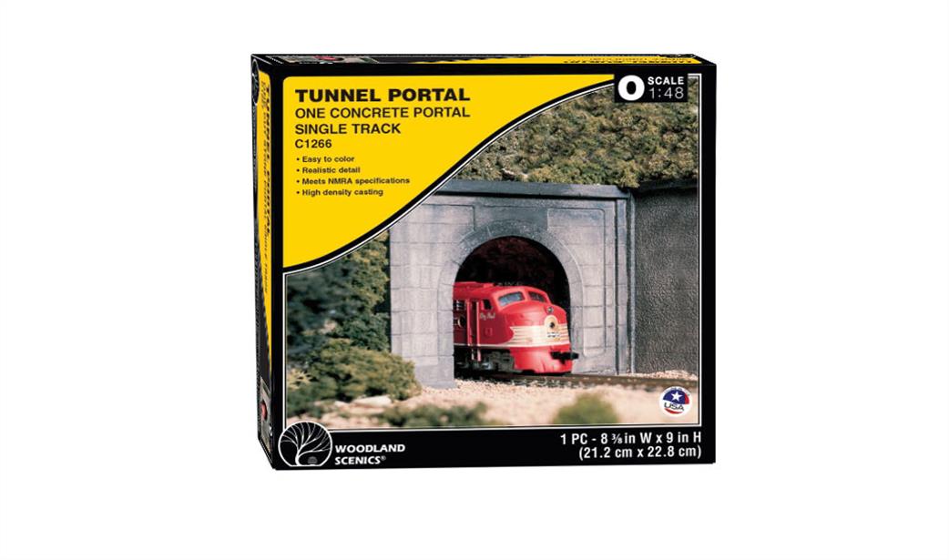 Woodland Scenics O Gauge C1266 Single Track Tunnel Portal Concrete