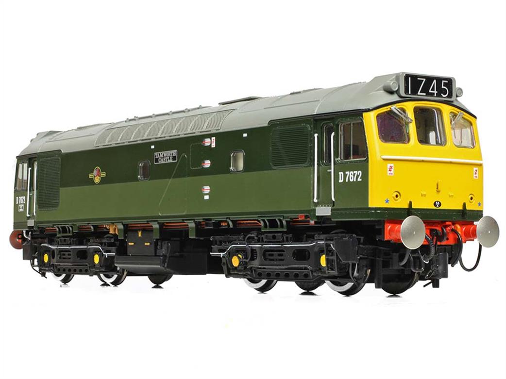 Bachmann OO 32-334 BR 25322/D7672 Tamworth Castle Class 25/3 Heritage Two-Tone Green with Full Yellow Ends