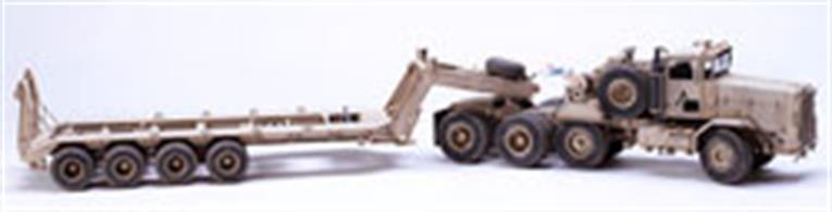 The SS-013 M911 C-HET (8X6) &amp; M747 Heavy Equipment Semi-Trailer model kit contains 843 parts. It features complete cab and power system interiors. Some wheels are connected by metal axles. The trailer loading ramps are movable. The tractor’s front wheels can be made in a steering position. Precision PE parts, reflective foil and mask stickers for cab windows are included in the kit.Length: 571.2mm   Width: 99.9mm