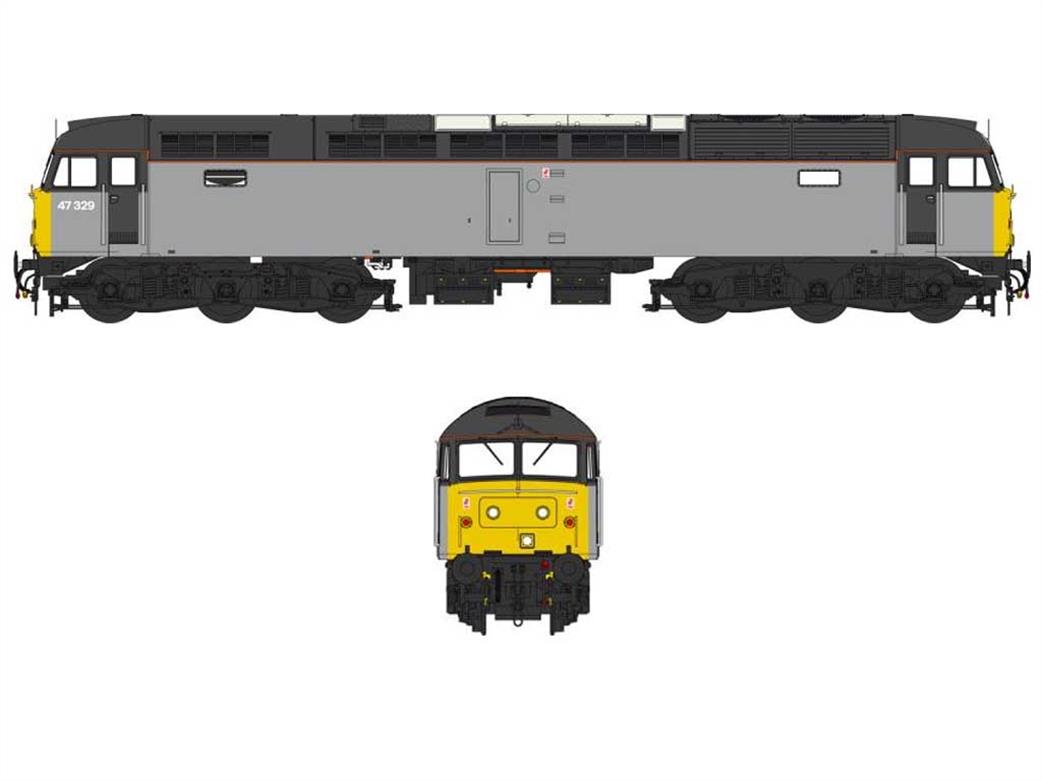 Heljan OO 4725 BR 47329 Class 47/3 Diesel Locomotive Engineers Departmental Grey Livery
