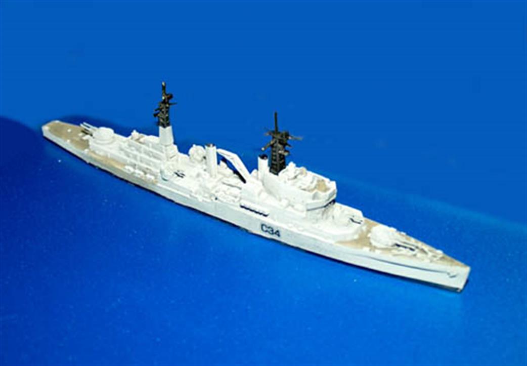 Mountford 1/1250 MM159KP HMS Tiger RN Tiger Class Cruiser 1961 painted model
