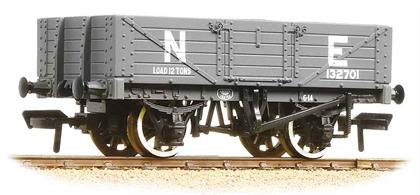 A nicely detailed model of a 5 plank open wagon painted in the London &amp; North Eastern Railways' goods grey livery, lettered NE.Most railway company 5 plank wagons were used as general merchandise wagons, conveying any kind of load which could be placed in an open wagon and sheeted down for weather protection. 7 plank wagons were preferred for minerals and coal service, which helped keep the lower-sided wagons clean.