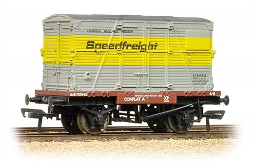 Bachmann OO 37-952 BR Conflat with Speedfreight BD Container