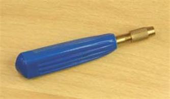 725-20 NEEDLE FILE HANDLE with Plastic handle brass ferrule &amp; collet. 