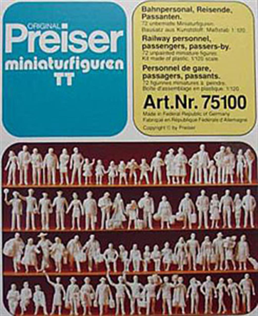 Preiser TT 75100 Railway Personnel, Passengers, Passers by
