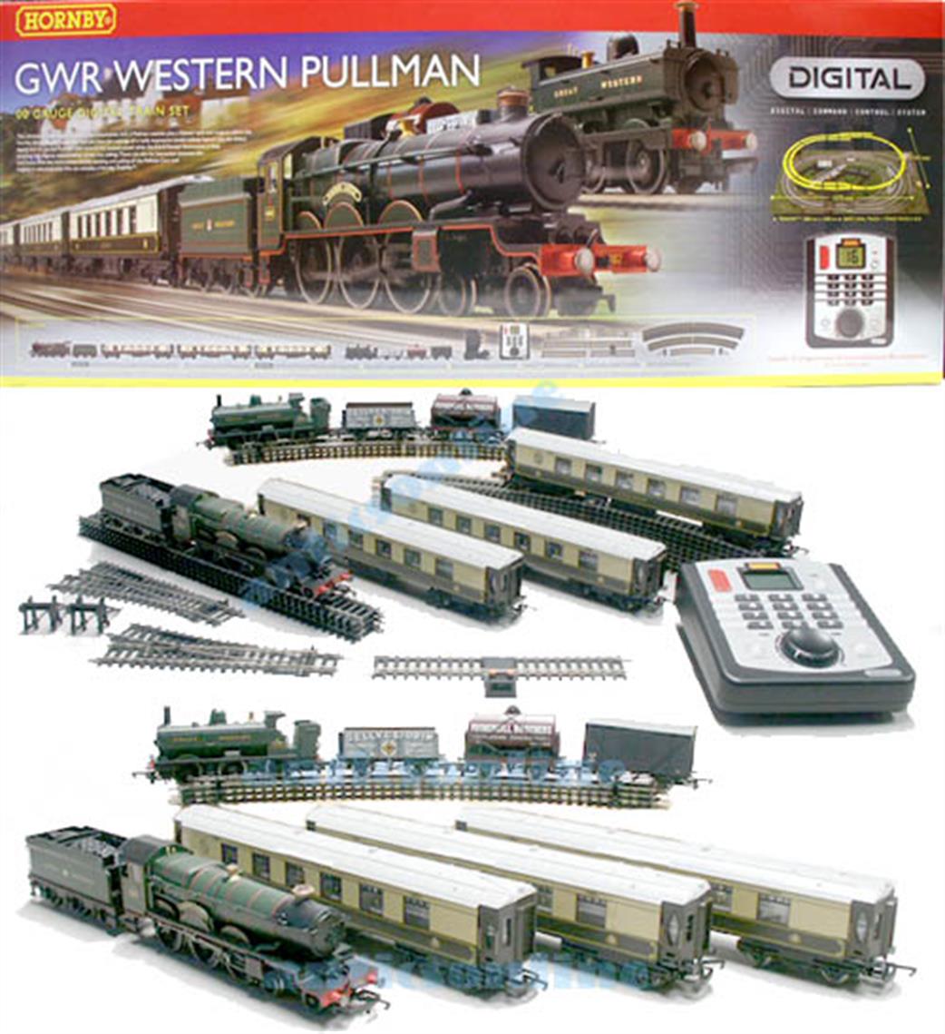 Hornby OO R1077 DCC Digital GWR Western Pullman Train Set with Two Trains