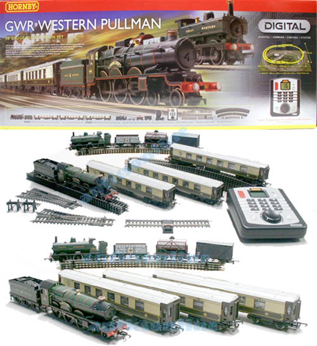 Hornby R1077 DCC Digital GWR Western Pullman Train Set with Two Trains OO