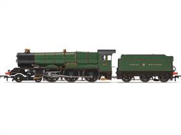 A vibrant GWR green livery is applied on this regal model, suited to the King Class of locomotives, along with its coupled tender lettered GREAT WESTERN flanking the crests of the cities of London and Bristol. Two etched nameplates of ‘King Stephen’ can be applied to the chassis, just above the wheel. Please be aware that this is not suitable for children. This model is DCC-ready and is compatible with our HM7000 21-Pin decoder. The accessory bag contains a vac pipe, a bar coupling, a hook coupling, two cylinder draincocks, a brake rod and a tender brake rod.DCC ready with 21 pin decoder connection.