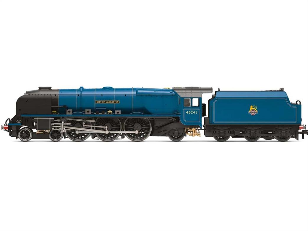 Hornby OO R30359 BR 46243 City of Lancaster Stanier Princess Coronation Class 4-6-2 Pacific BR Blue Early Emblem