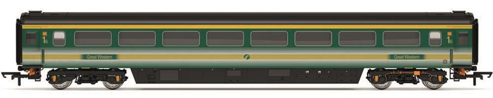 Following the FirstGroup's decision to buyout their partner's shares in Great Western Holdings, a decision was made to rebrand the Great Western Trains HST units to First Great Western (FGW). Visually this change involved the fitting of a new vinyl gold strip and colour fading as well as fitting new FGW logos. This livery was relatively short lived, with FGW introducing a variety of new liveries over the next few years which were more in keeping with the First Group's other corporate liveries.