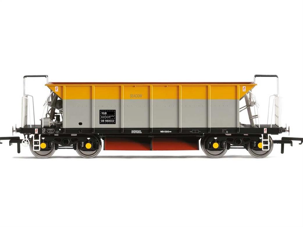 Hornby OO R60242 BR DB980033 YGB Seacow Ballast Hopper Wagon Grey & Yellow Dutch