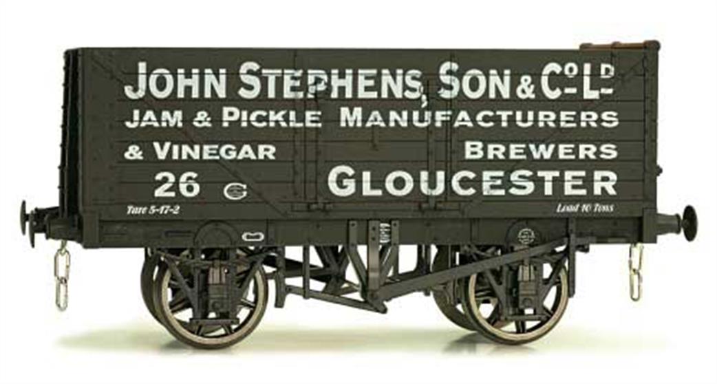 Dapol O Gauge 7F-071-020 John Stephens & Co Vinegar Brewers of Gloucester 7 Plank Open Wagon